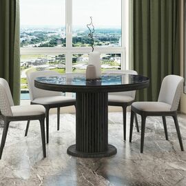 Стол Denver 110, круглый раздвижной, глянец | Интернет магазин мебели и декора LifeDekor