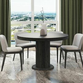 Стол Denver 110, круглый раздвижной, шпон | Интернет магазин мебели и декора LifeDekor