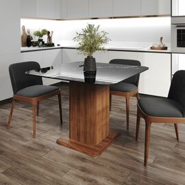 Стол Denver 110, квадрат раздвижной, глянец | Интернет магазин мебели и декора LifeDekor