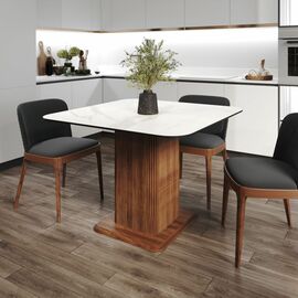 Стол Denver 110, квадрат раздвижной, матовый | Интернет магазин мебели и декора LifeDekor