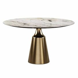 Стол круглый Lucas 100, керамика глянцевая, белая | Интернет магазин мебели и декора LifeDekor