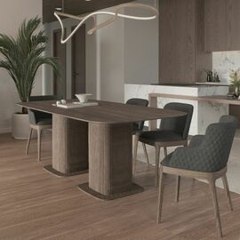 Стол прямоугольный Denver 270, шпон, две опоры дерево | Интернет магазин мебели и декора LifeDekor