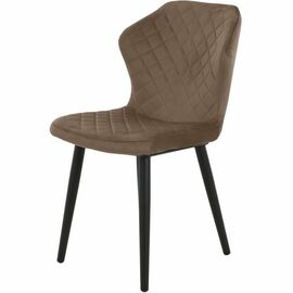 Стул «Вилла», велюр Бренди латте, каркас черный | Интернет магазин мебели и декора LifeDekor