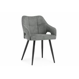 Стул на металлокаркасе Hera dark gray / black | Интернет магазин мебели и декора LifeDekor