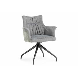 Стул на металлокаркасе Kaser 360 крутящийся grey / black | Интернет магазин мебели и декора LifeDekor