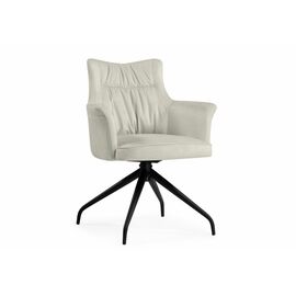 Стул на металлокаркасе Kaser 360 крутящийся ivory / black | Интернет магазин мебели и декора LifeDekor