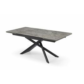 Стол DiklLine KZ180 керамика мрамор серый С35 глянец/опоры черные (2 уп) | Интернет магазин мебели и декора LifeDekor
