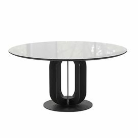 Стол круглый Castro 120, керамика глянцевая, белая | Интернет магазин мебели и декора LifeDekor