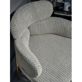 Стул обеденный Романи BS1450-WB, черно-белый/золото | Интернет магазин мебели и декора LifeDekor