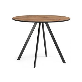 Стол деревянный Баргел 90х90х75 дуб вотан / черный | Интернет магазин мебели и декора LifeDekor