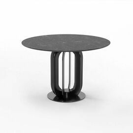Стол круглый Castro 120, керамика матовая, черная | Интернет магазин мебели и декора LifeDekor