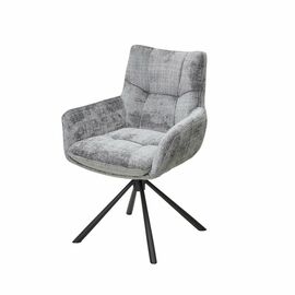 Стул Edwin шенилл серый, поворотно-возвратный механизм 360 градусов | Интернет магазин мебели и декора LifeDekor