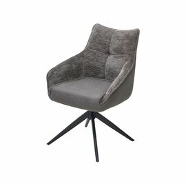Стул Fabio ткань комби серый, поворотно-возвратный механизм 360 градусов | Интернет магазин мебели и декора LifeDekor