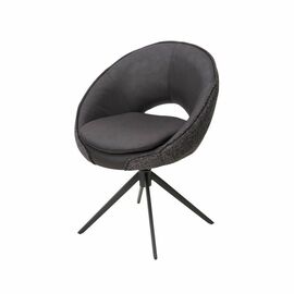 Стул Anna, ткань комби серый, поворотный механизм 360 градусов | Интернет магазин мебели и декора LifeDekor