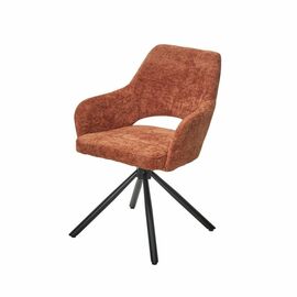 Стул Gandi шенил оранжевый, поворотно-возвратный механизм 180 градусов | Интернет магазин мебели и декора LifeDekor