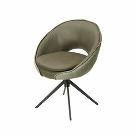 Стул Anna, ткань комби зеленый, поворотный механизм 360 градусов | Интернет магазин мебели и декора LifeDekor