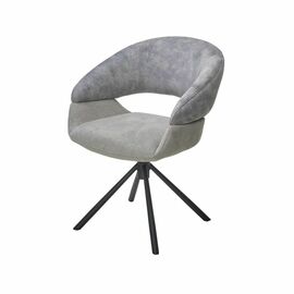 Стул Lotus ткань комби серый, поворотно-возвратный механизм 360 градусов | Интернет магазин мебели и декора LifeDekor
