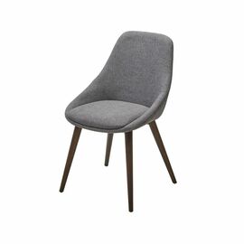 Стул Donatello рогожка серый, опоры орех | Интернет магазин мебели и декора LifeDekor
