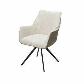 Стул Bravo ткань комби бежево-коричневый, поворотный механизм на 180 градусов | Интернет магазин мебели и декора LifeDekor