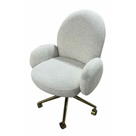 Кресло офисное Клауд PRO BS1239-WT, белый крем/золото | Интернет магазин мебели и декора LifeDekor