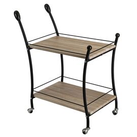 Стол сервировочный Марко дуб сонома/эбеновое дерево/черный | Интернет магазин мебели и декора LifeDekor