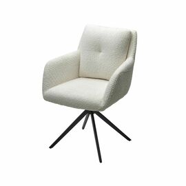 Стул Honey букле белый, поворотный механизм 360 градусов | Интернет магазин мебели и декора LifeDekor