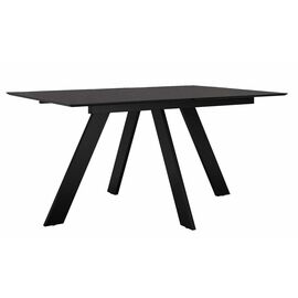 Стол DikLine DKD140, керамика 140(180)х80, мрамор бронза матовый, опоры черные (2 уп.) | Интернет магазин мебели и декора LifeDekor