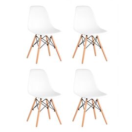 Стул Eames Style DSW белый x4 (разборный каркас) | Интернет магазин мебели и декора LifeDekor