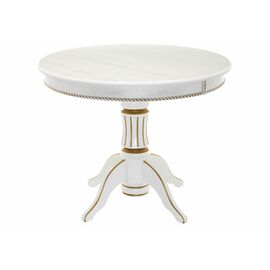 Стол деревянный Павия 100 молочный / золотая патина | Интернет магазин мебели и декора LifeDekor