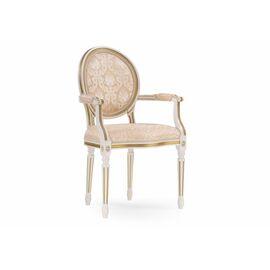 Стул деревянный Данте молочный / золотая патина | Интернет магазин мебели и декора LifeDekor