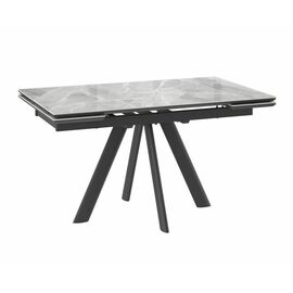 Cтол с керамическим покрытием Джейтон (JACK) -140 (91stone grey gloss st cer/черный) 140(30+30)х85 | Интернет магазин мебели и декора LifeDekor