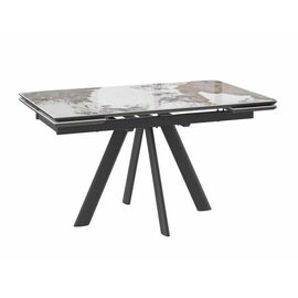 Cтол с керамическим покрытием JACK-140 (Pandora gloss st cer/черный) 140(30+30)х85 | Интернет магазин мебели и декора LifeDekor