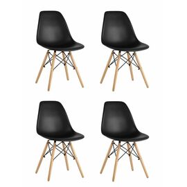 Стул Eames Style DSW черный x4 (разборный каркас) | Интернет магазин мебели и декора LifeDekor