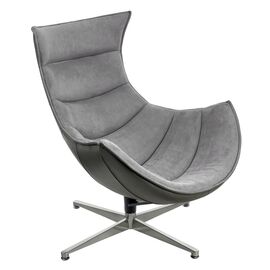 Кресло LOBSTER CHAIR серый искусственная замша, серый | Интернет магазин мебели и декора LifeDekor