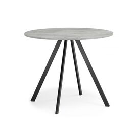 Стол деревянный Баргел 90х90х75 бетон / черный | Интернет магазин мебели и декора LifeDekor