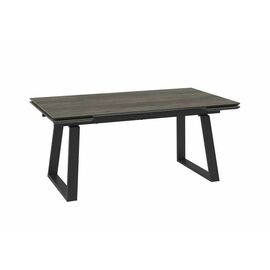 Cтол с керамическим покрытием Chelsy -180 (180+45+45)х98 / OAK VINTAGE PREMIUM CER/ЧЕРНЫЙ) | Интернет магазин мебели и декора LifeDekor