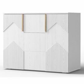 Комод «Оливия» 2Д3Я КМК 0971.2, белый/ясень белый текстурный | Интернет магазин мебели и декора LifeDekor