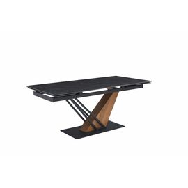 Стол Morion 160-220*90 черная керамика/черный, дерево | Интернет магазин мебели и декора LifeDekor