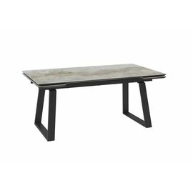 Cтол с керамическим покрытием MILANA-180 (180+45+45)х98 / Stone gold premium cer/Черный) | Интернет магазин мебели и декора LifeDekor