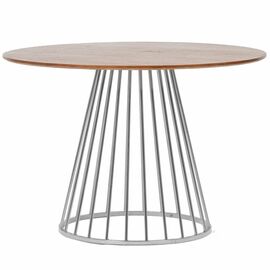 Стол Liverpool 110см орех, хромированные ножки | Интернет магазин мебели и декора LifeDekor