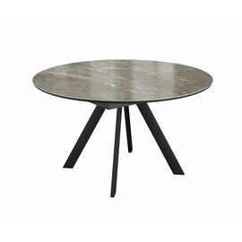 Стол DikLine SKC120 d1200 Керамика Tundra Gris (темно-серый суперглянец)/подстолье черное/опоры черные | Интернет магазин мебели и декора LifeDekor