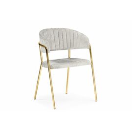 Стул на металлокаркасе Kamelia светло-серый / ткань золотые ножки | Интернет магазин мебели и декора LifeDekor