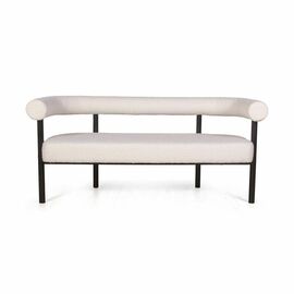 Диван Biggi, букле Turin ivory / опоры черные | Интернет магазин мебели и декора LifeDekor