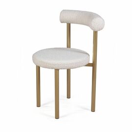 Стул Biggi, букле Turin ivory / опоры золото | Интернет магазин мебели и декора LifeDekor