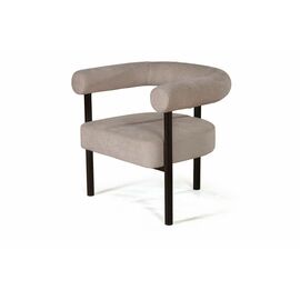 Кресло Biggi, шенил Puffy beige / опоры черные | Интернет магазин мебели и декора LifeDekor