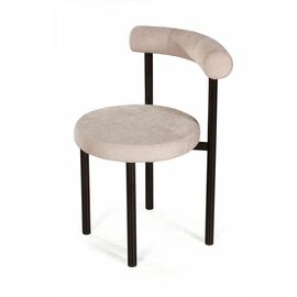Стул Biggi, шенил Puffy beige / опоры черные | Интернет магазин мебели и декора LifeDekor