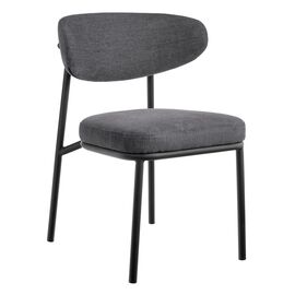 Стул Lucas 2 серый шенилл с чёрными ножками | Интернет магазин мебели и декора LifeDekor