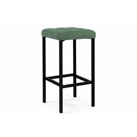 Барный стул Лофт микровелюр катания изумруд / черный матовый | Интернет магазин мебели и декора LifeDekor