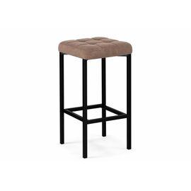 Барный стул Лофт микровелюр катания корица / черный матовый | Интернет магазин мебели и декора LifeDekor