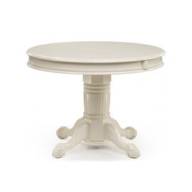 Стол деревянный Альфред круглый крем | Интернет магазин мебели и декора LifeDekor